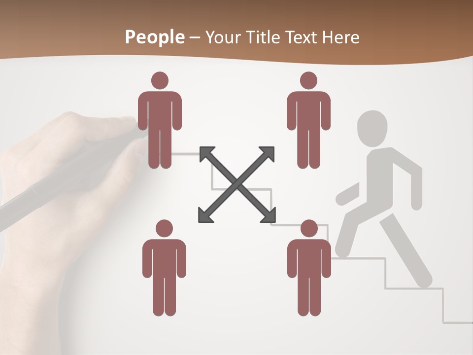 Caucasian Abstract Pencil PowerPoint Template