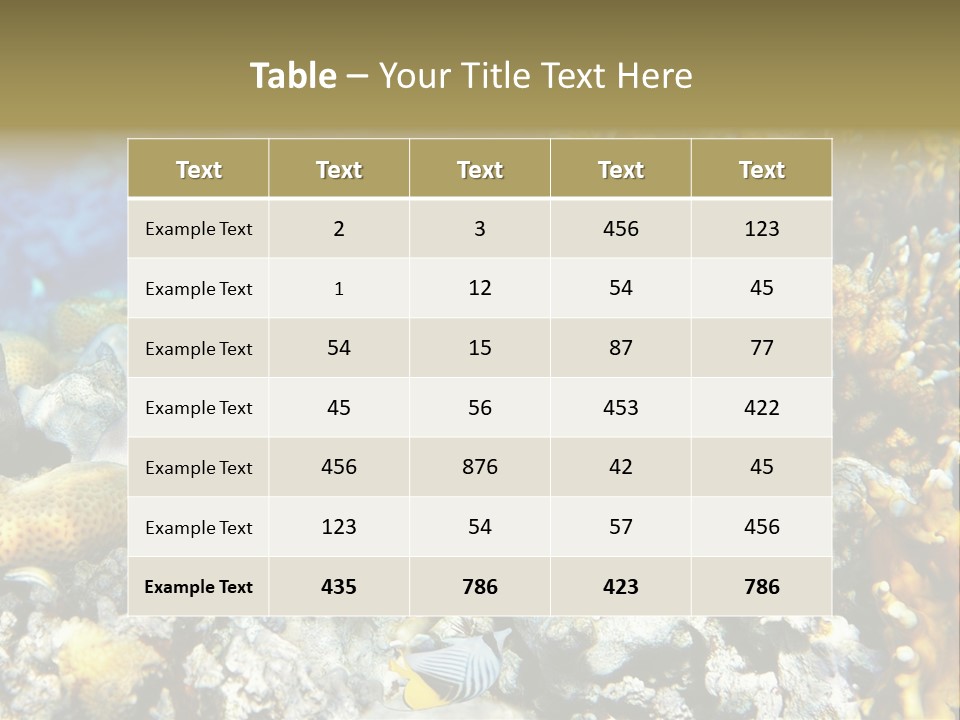 Sharm Reef Atoll PowerPoint Template