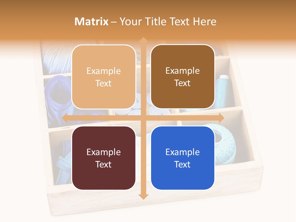 Wooden Needle Yarn PowerPoint Template