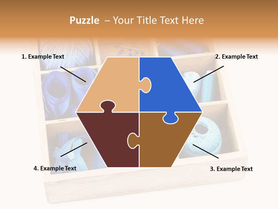 Wooden Needle Yarn PowerPoint Template