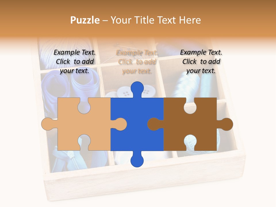 Wooden Needle Yarn PowerPoint Template