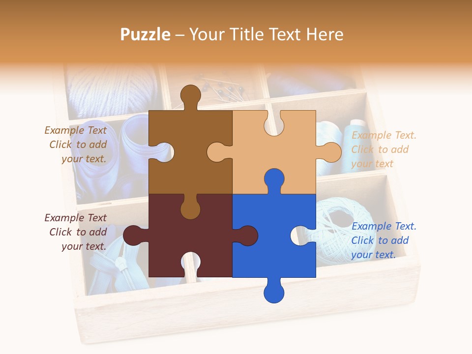 Wooden Needle Yarn PowerPoint Template