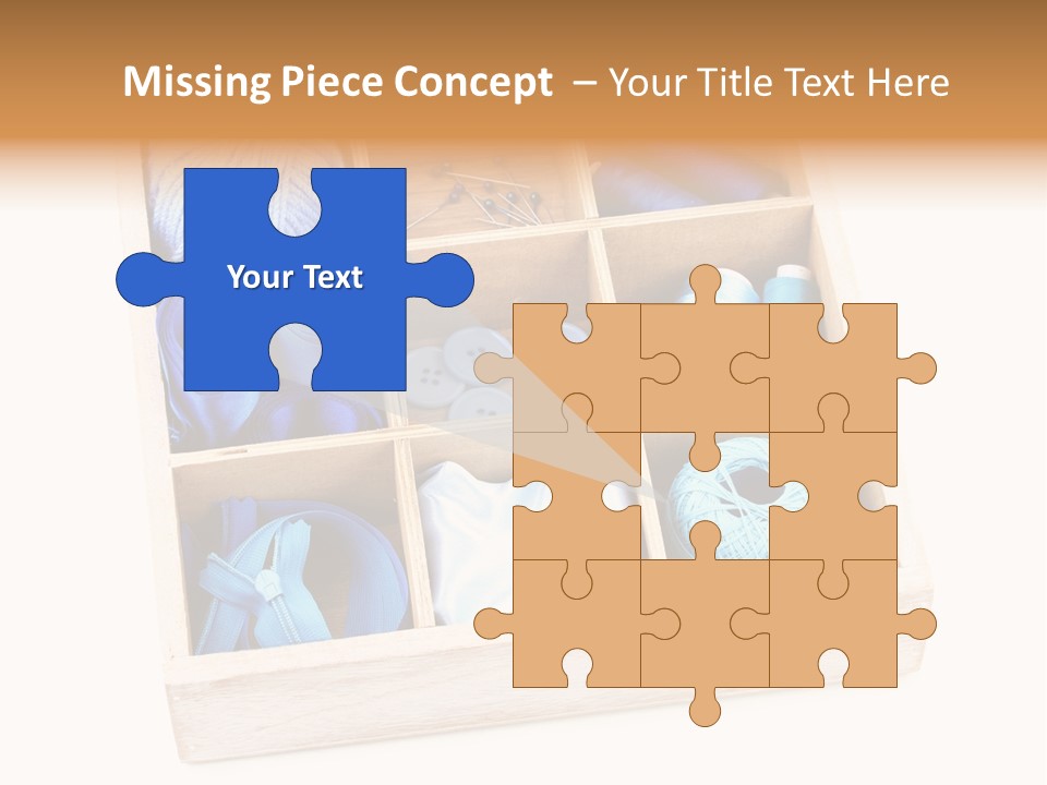 Wooden Needle Yarn PowerPoint Template