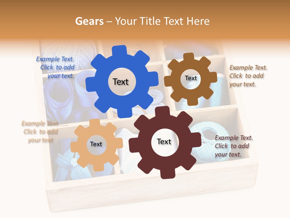 Wooden Needle Yarn PowerPoint Template