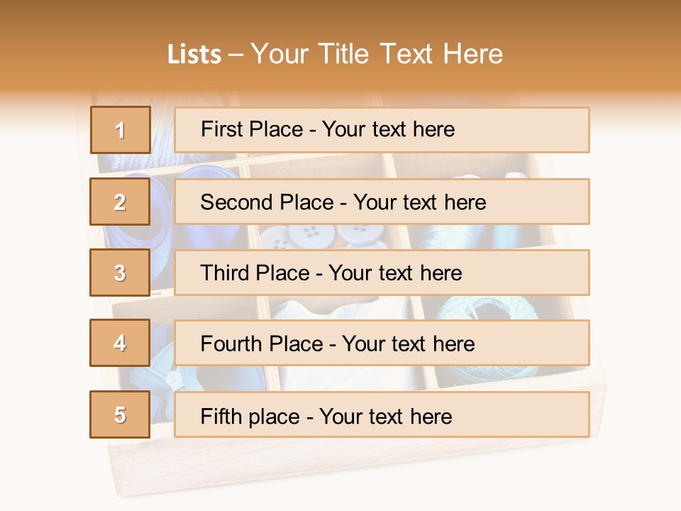 Wooden Needle Yarn PowerPoint Template