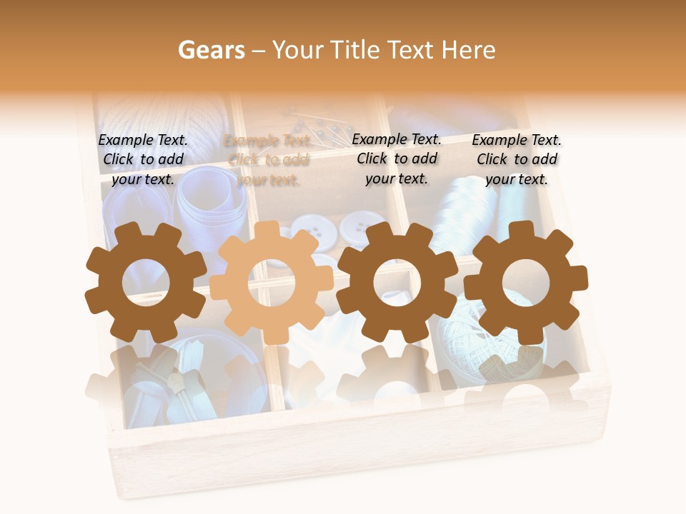 Wooden Needle Yarn PowerPoint Template