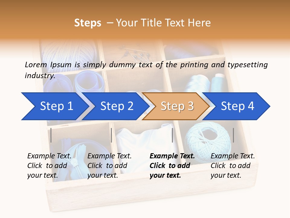 Wooden Needle Yarn PowerPoint Template
