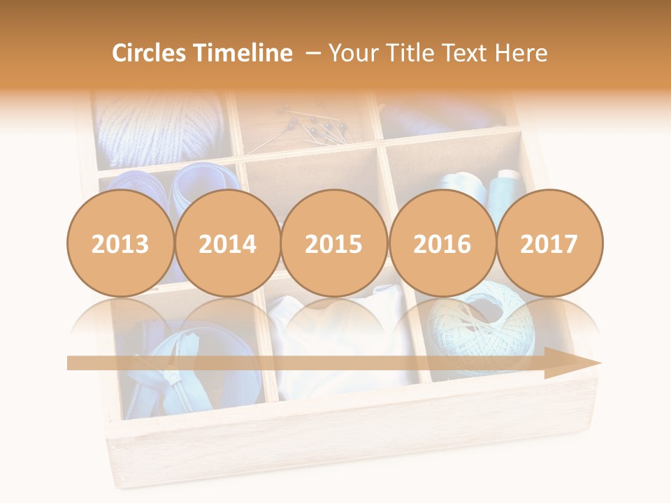 Wooden Needle Yarn PowerPoint Template