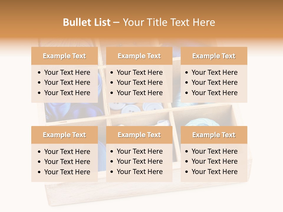 Wooden Needle Yarn PowerPoint Template