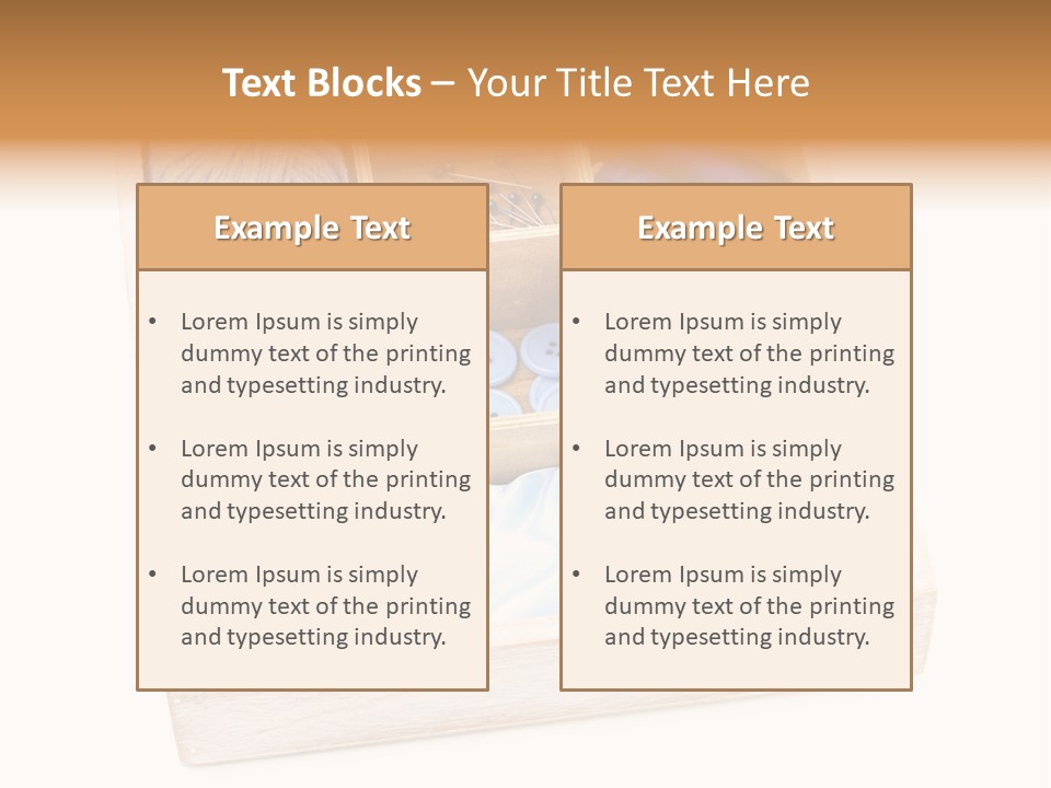 Wooden Needle Yarn PowerPoint Template