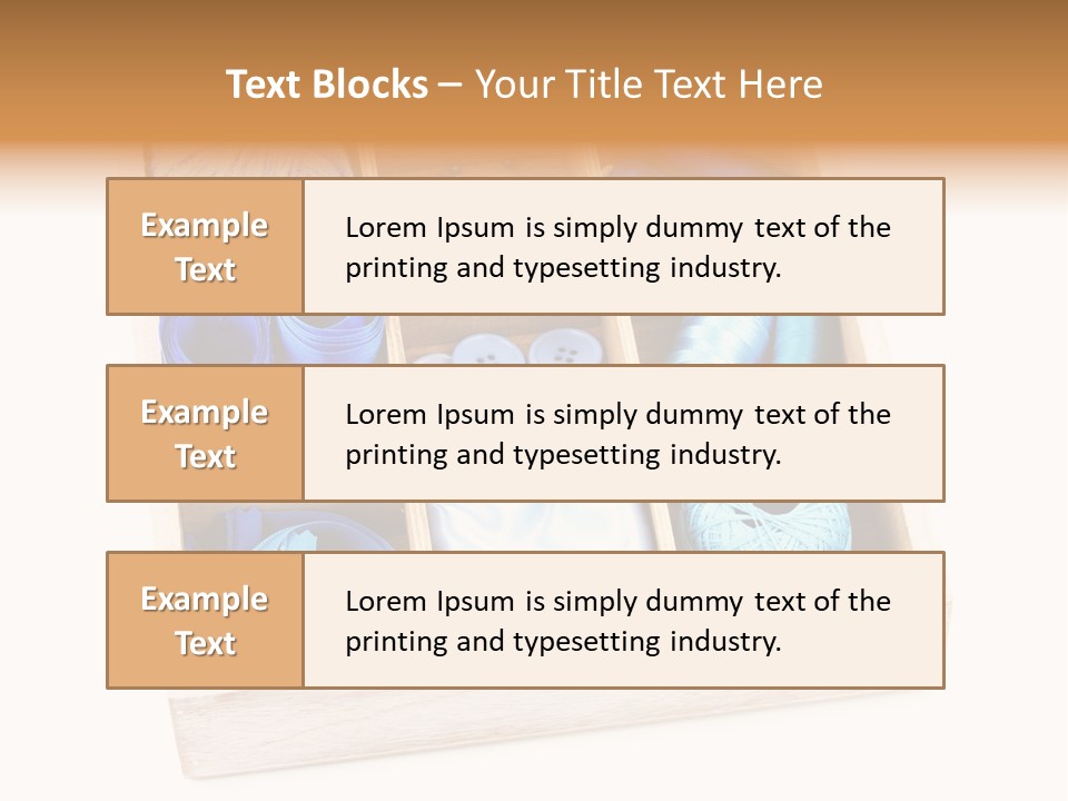 Wooden Needle Yarn PowerPoint Template