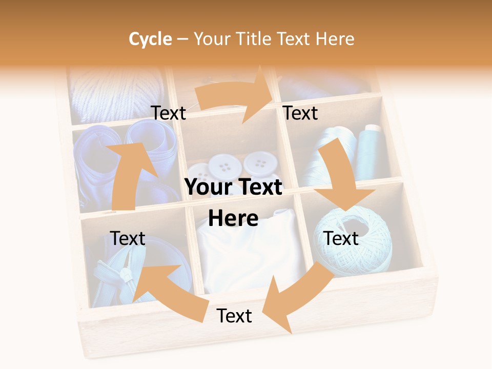 Wooden Needle Yarn PowerPoint Template