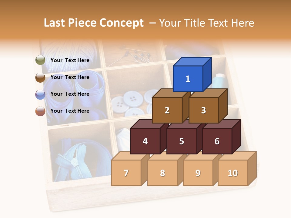 Wooden Needle Yarn PowerPoint Template