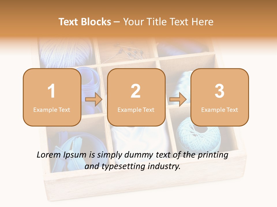 Wooden Needle Yarn PowerPoint Template