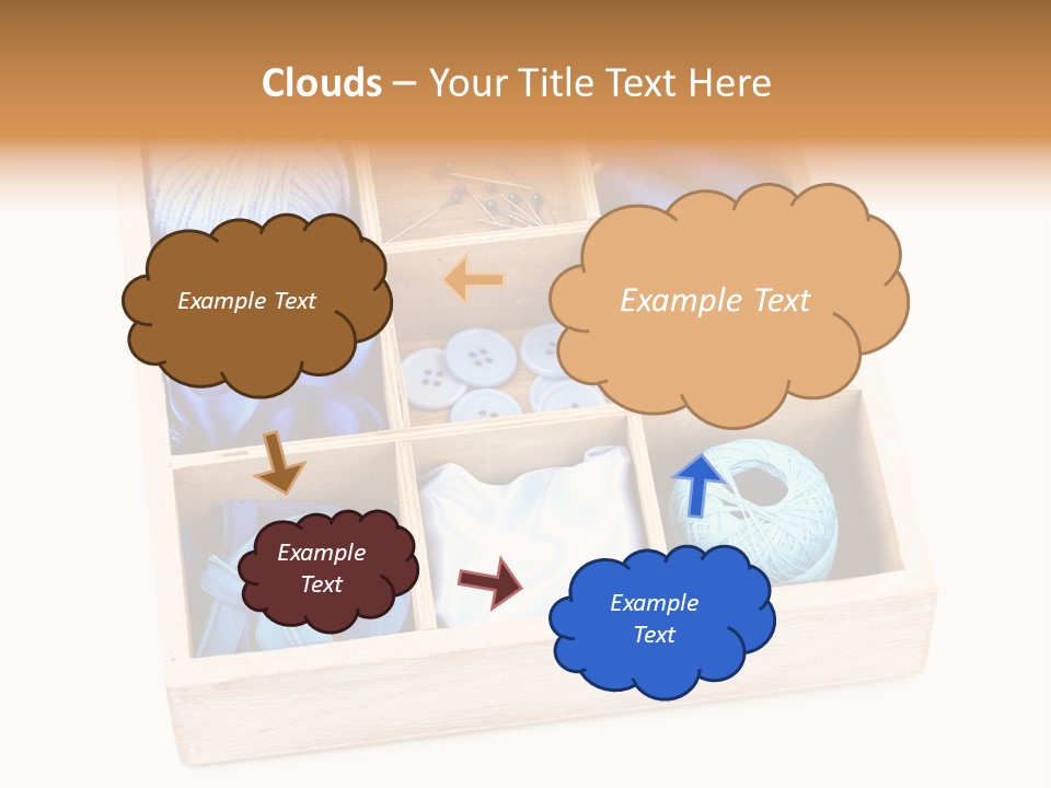 Wooden Needle Yarn PowerPoint Template