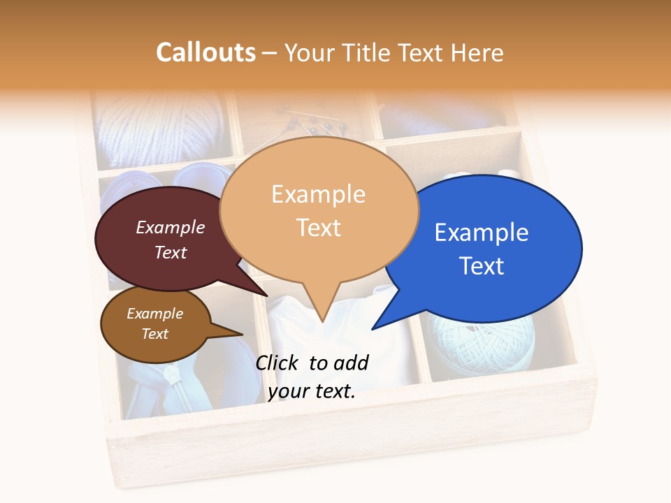 Wooden Needle Yarn PowerPoint Template