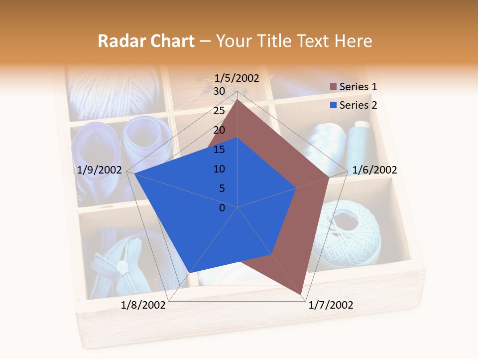 Wooden Needle Yarn PowerPoint Template