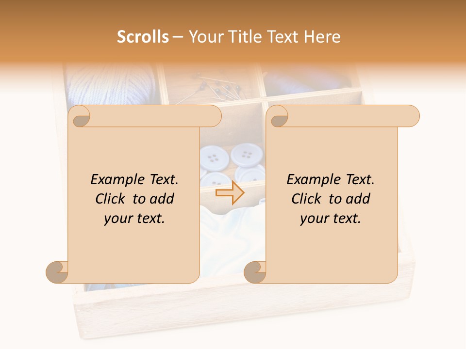 Wooden Needle Yarn PowerPoint Template