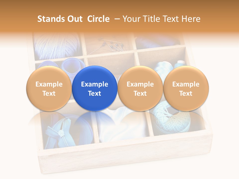 Wooden Needle Yarn PowerPoint Template