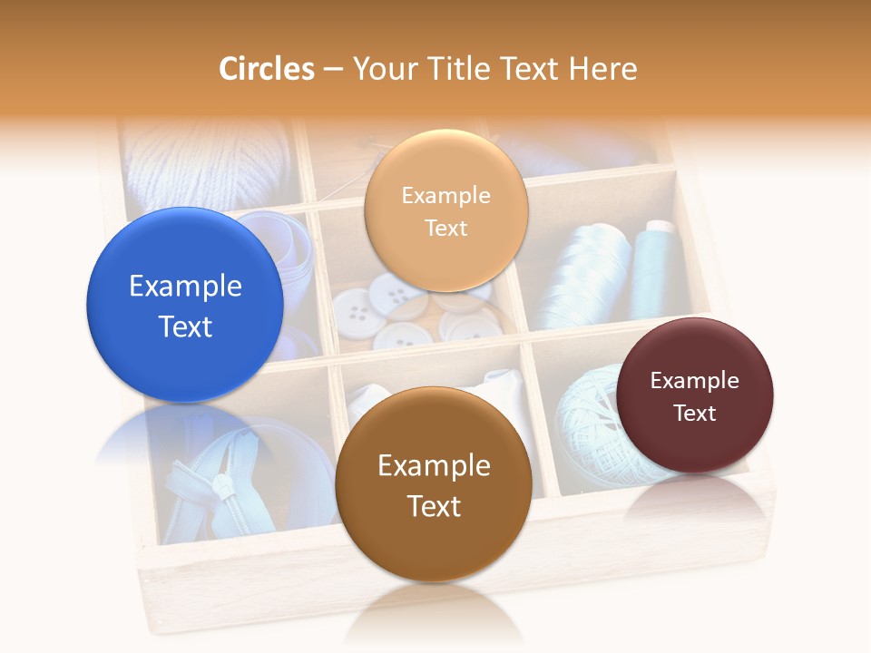 Wooden Needle Yarn PowerPoint Template