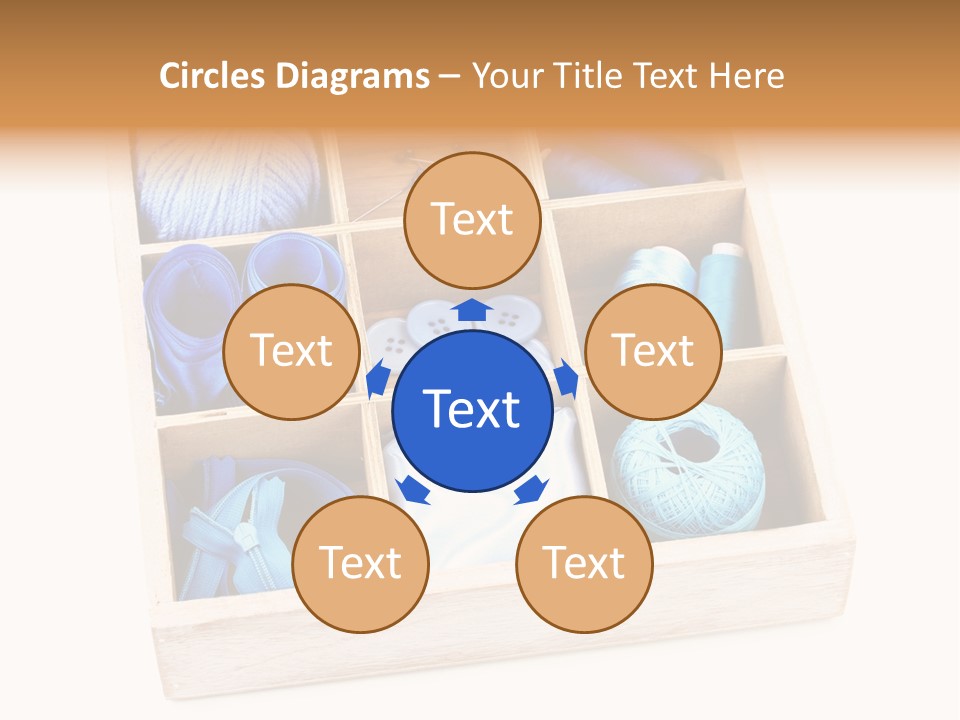 Wooden Needle Yarn PowerPoint Template