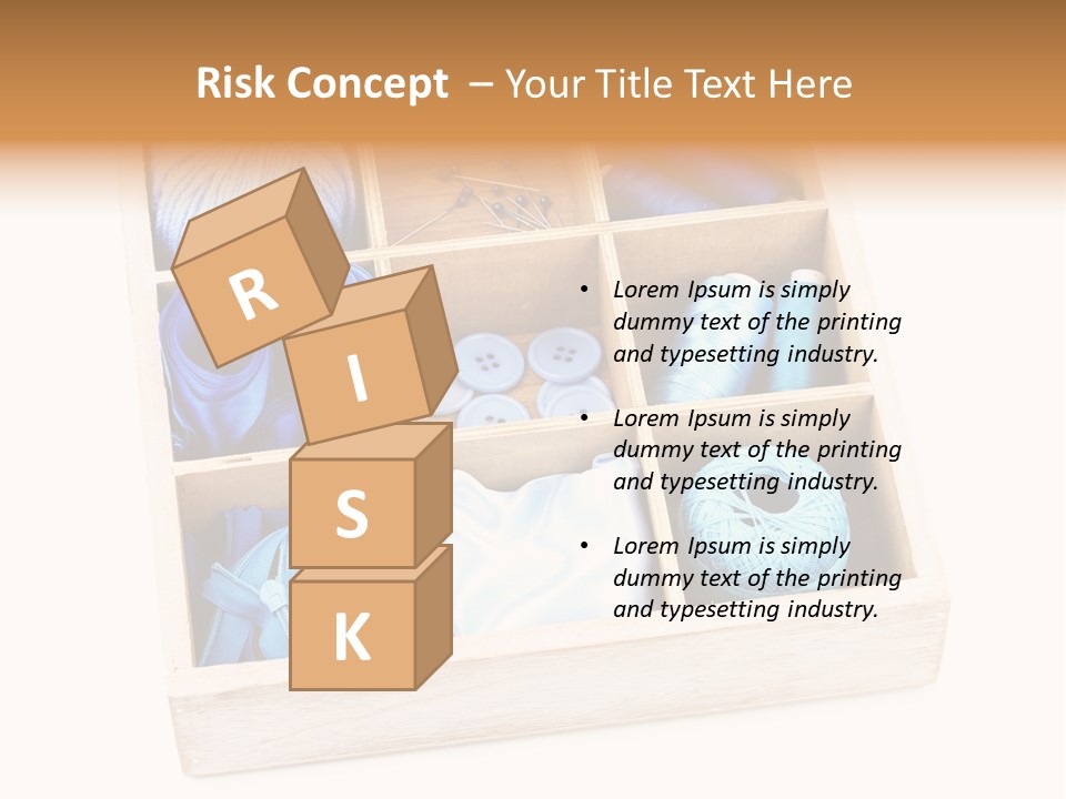 Wooden Needle Yarn PowerPoint Template