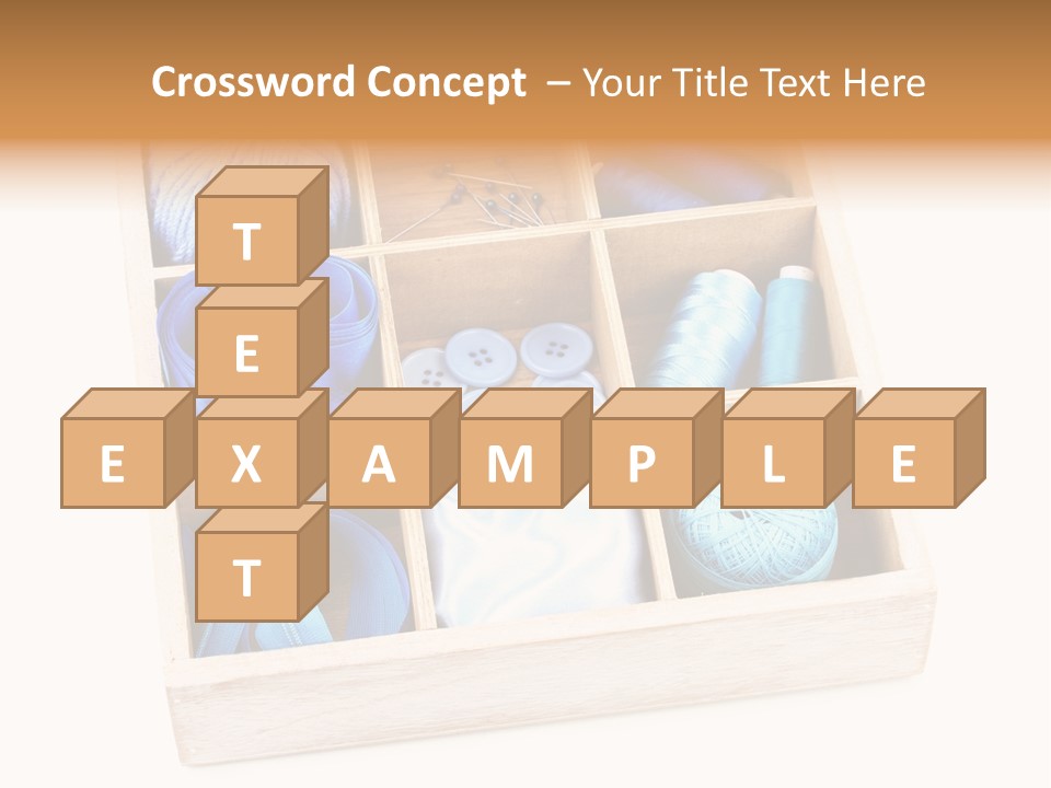 Wooden Needle Yarn PowerPoint Template