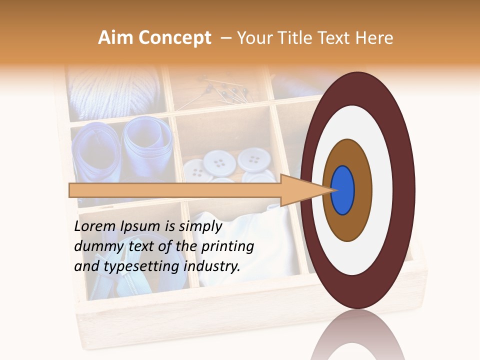 Wooden Needle Yarn PowerPoint Template