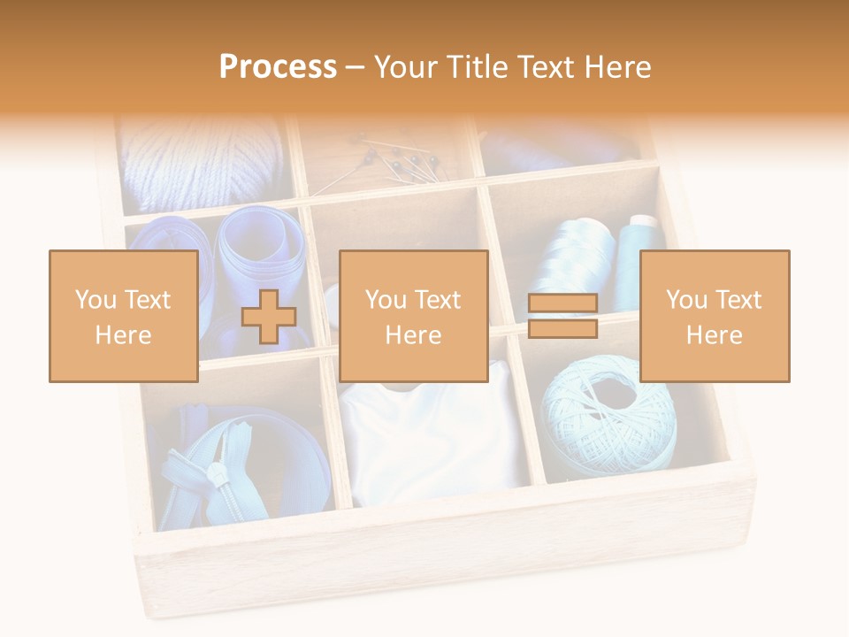 Wooden Needle Yarn PowerPoint Template