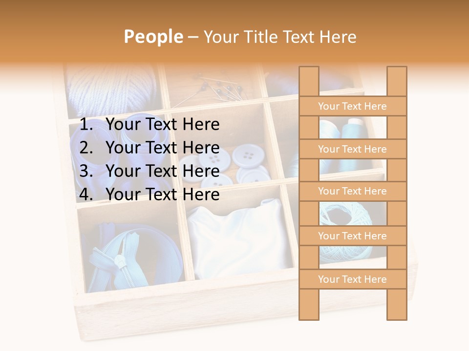 Wooden Needle Yarn PowerPoint Template