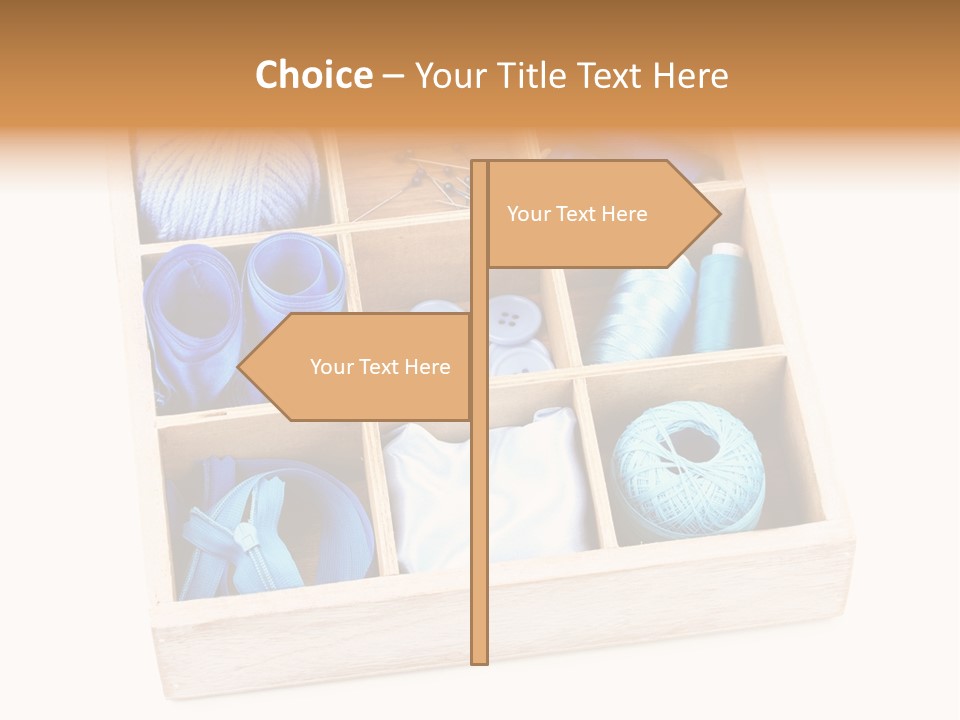 Wooden Needle Yarn PowerPoint Template