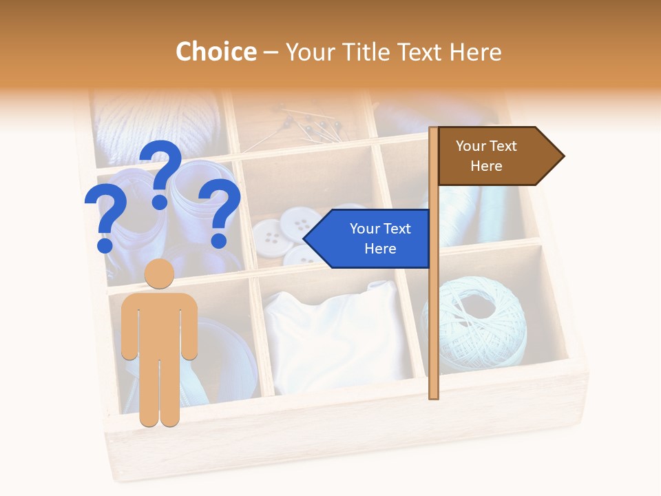 Wooden Needle Yarn PowerPoint Template