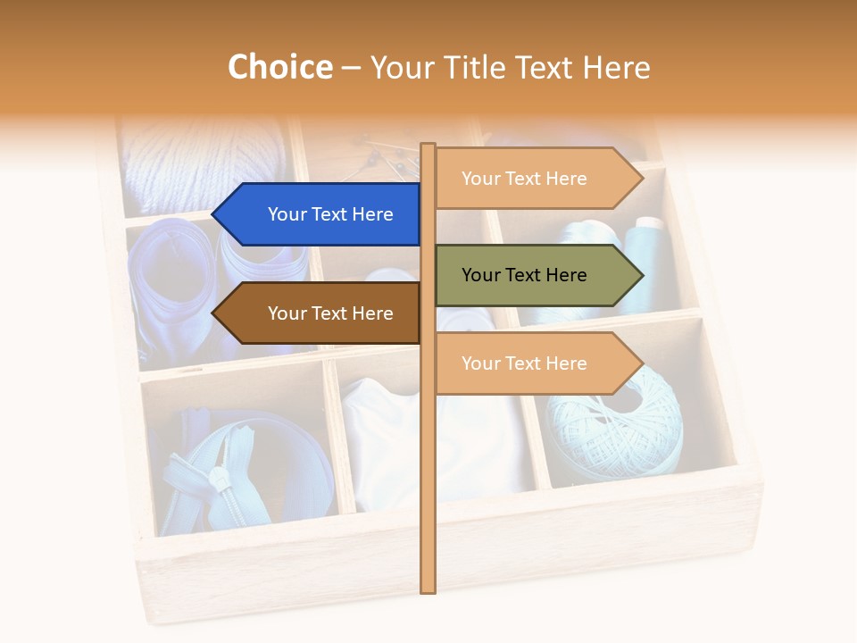 Wooden Needle Yarn PowerPoint Template