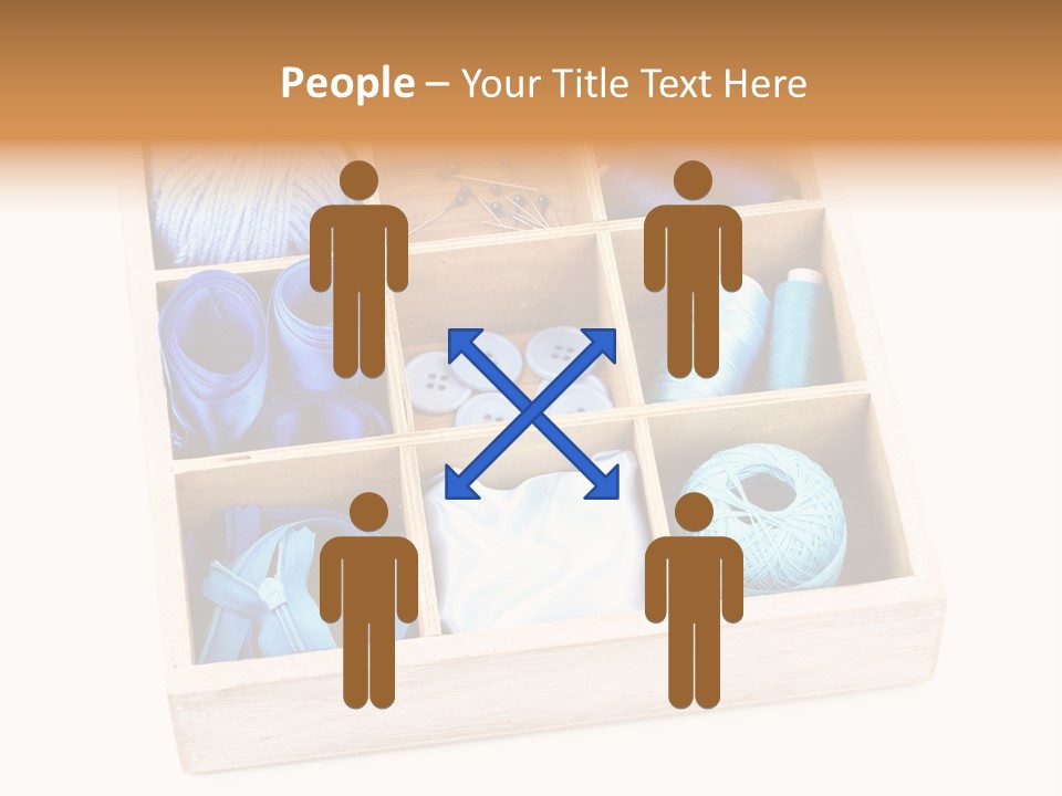 Wooden Needle Yarn PowerPoint Template