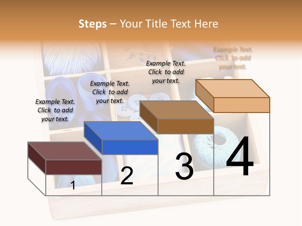 Wooden Needle Yarn PowerPoint Template