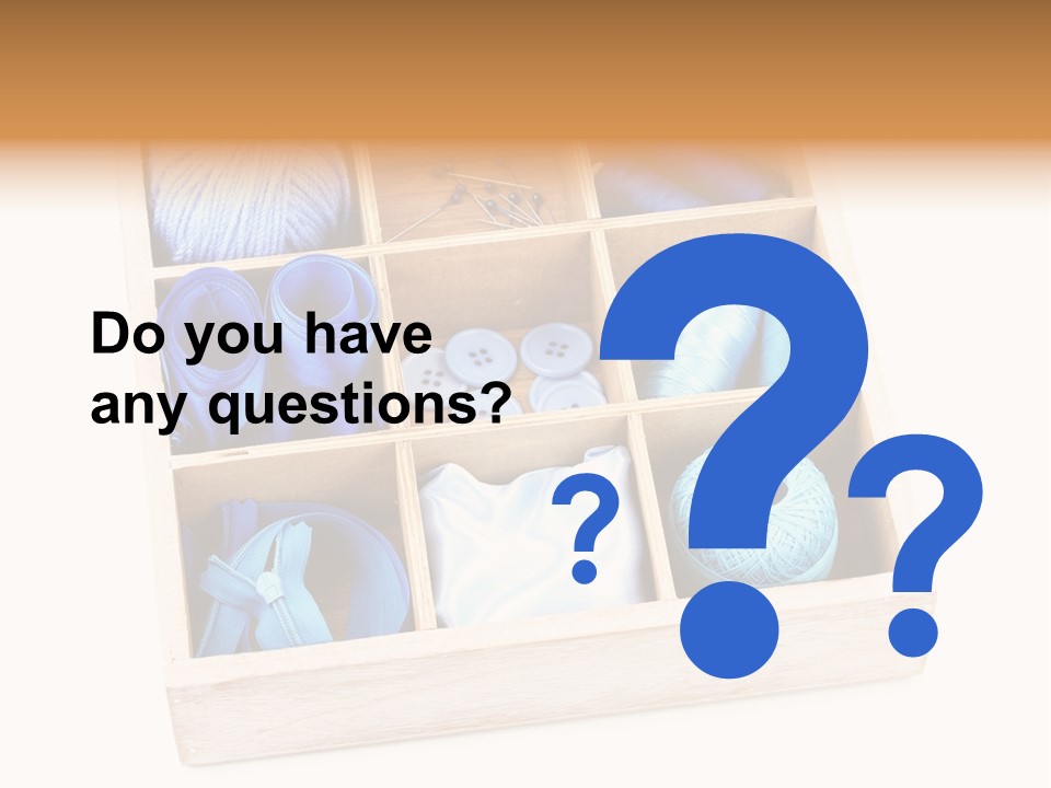 Wooden Needle Yarn PowerPoint Template