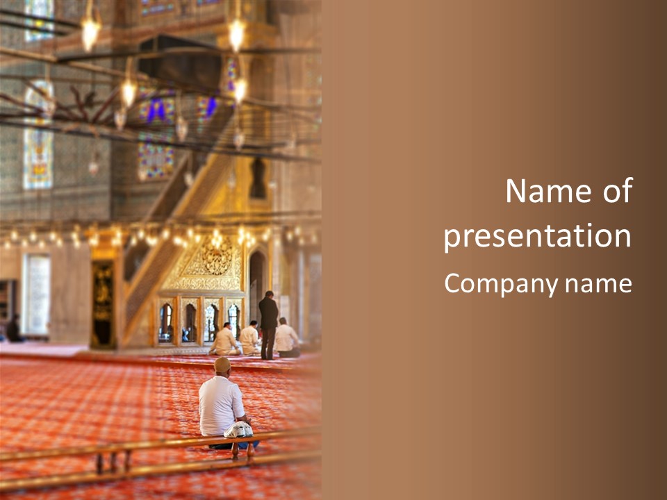 Mecca People Mosque PowerPoint Template