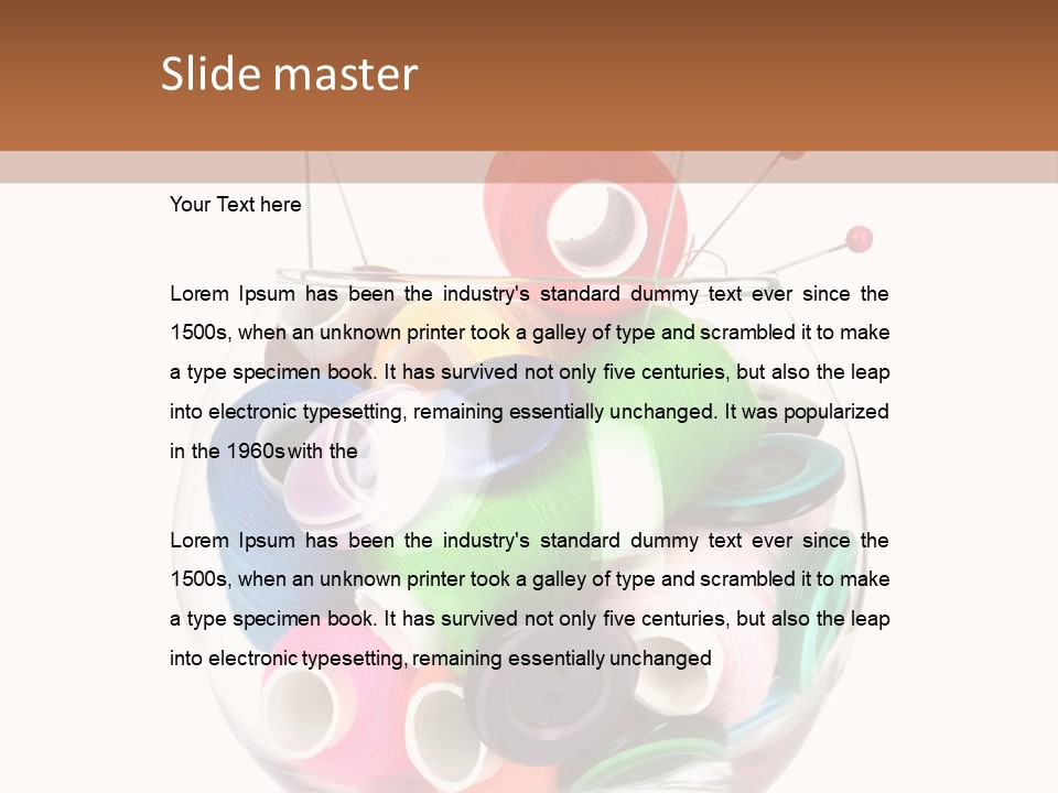 Blue Color Seamstress PowerPoint Template