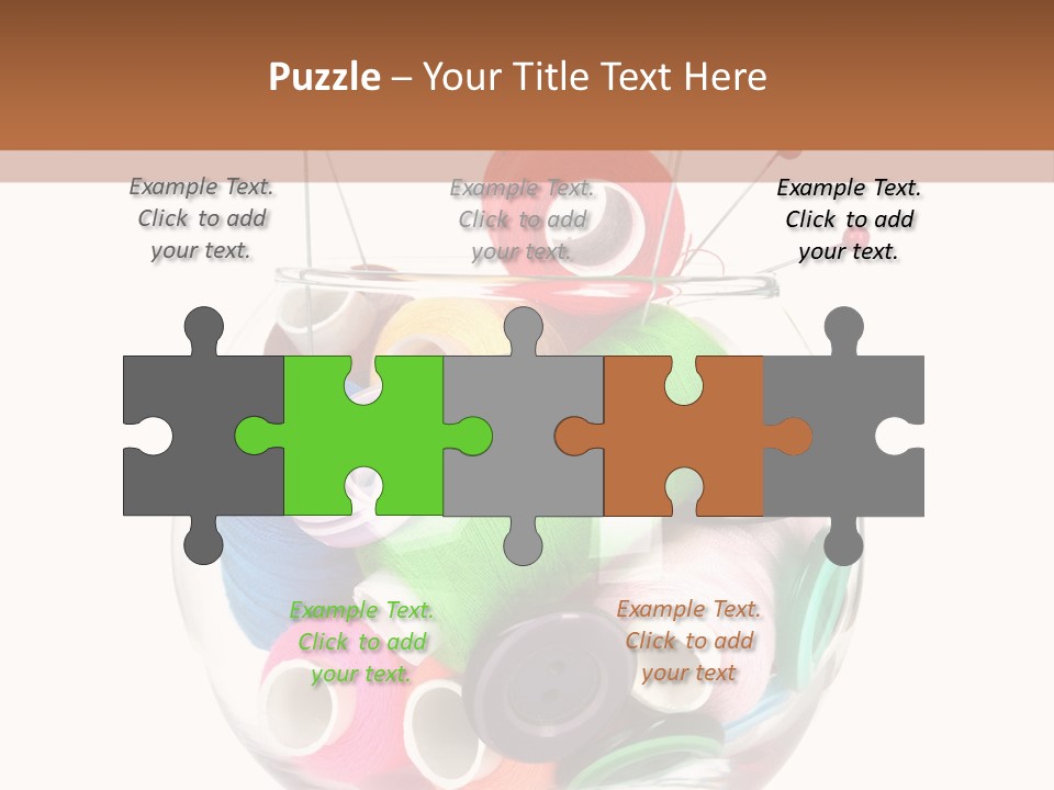 Blue Color Seamstress PowerPoint Template