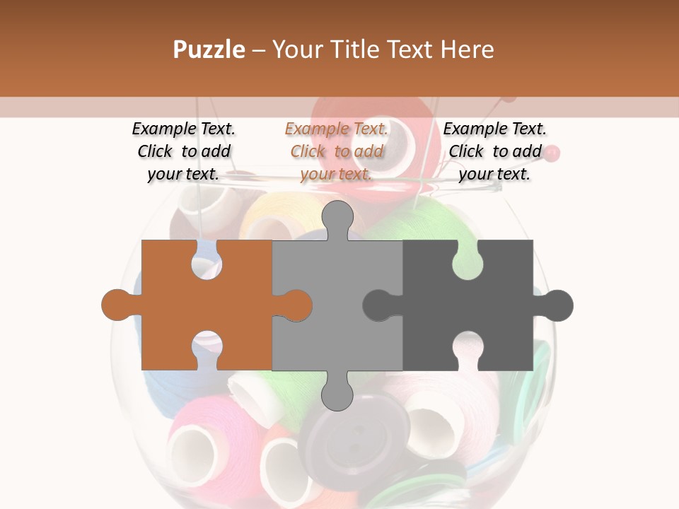 Blue Color Seamstress PowerPoint Template