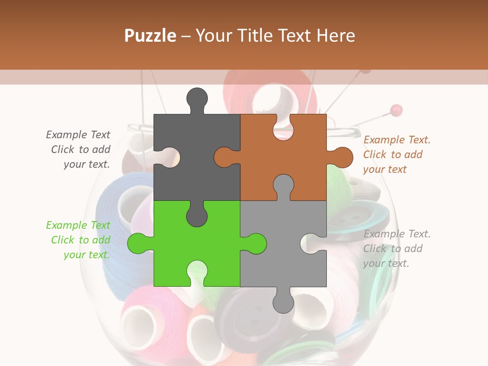 Blue Color Seamstress PowerPoint Template