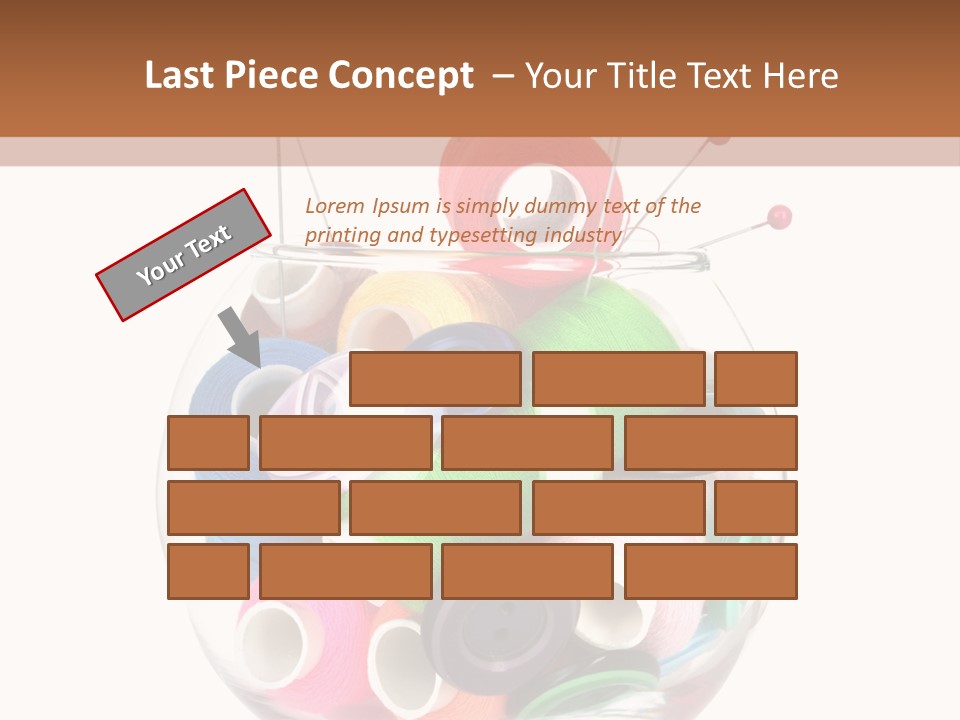 Blue Color Seamstress PowerPoint Template