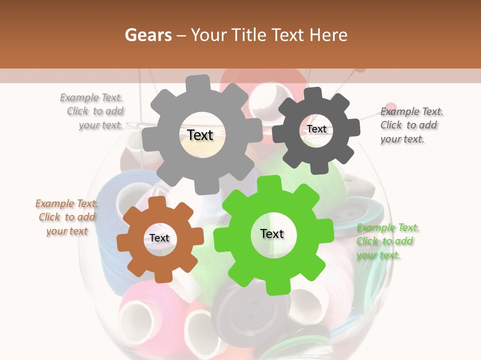 Blue Color Seamstress PowerPoint Template