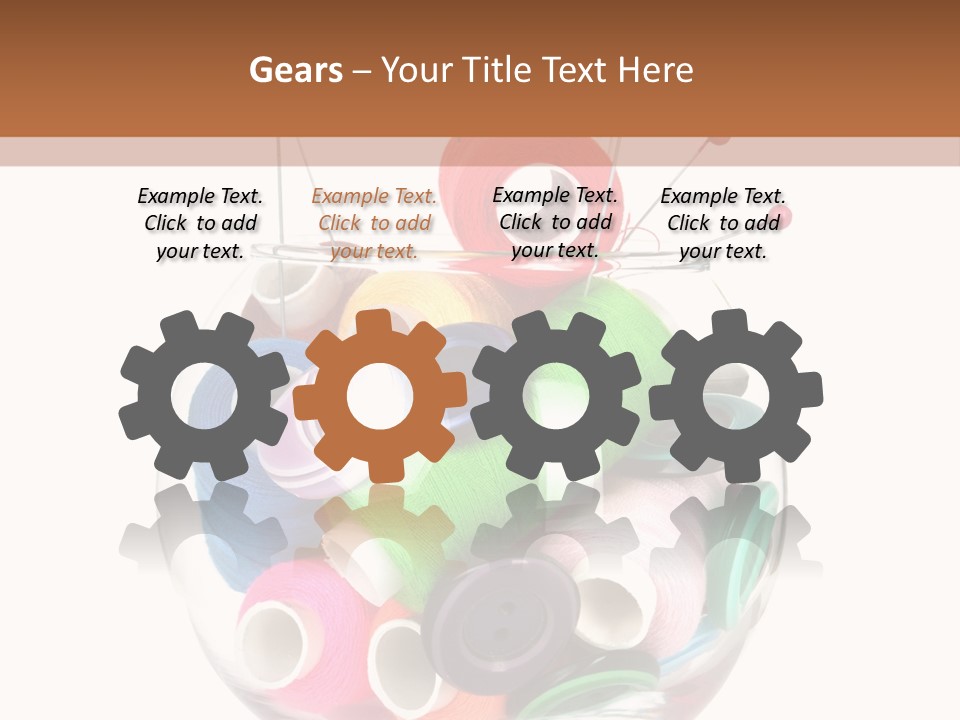 Blue Color Seamstress PowerPoint Template