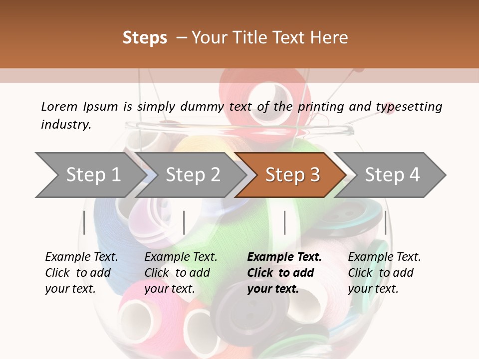 Blue Color Seamstress PowerPoint Template