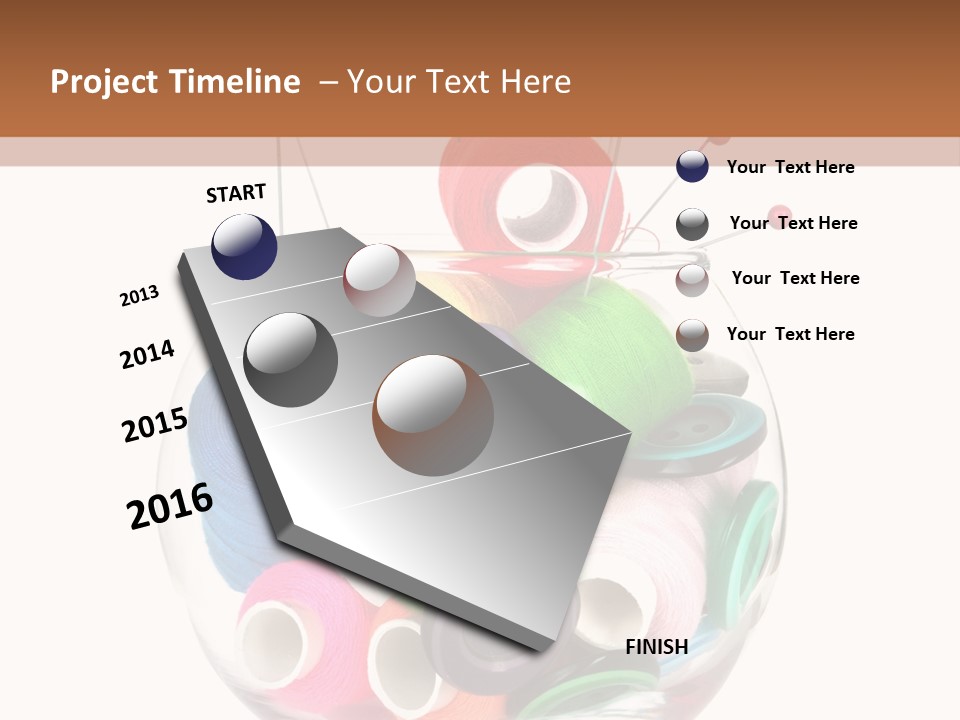 Blue Color Seamstress PowerPoint Template