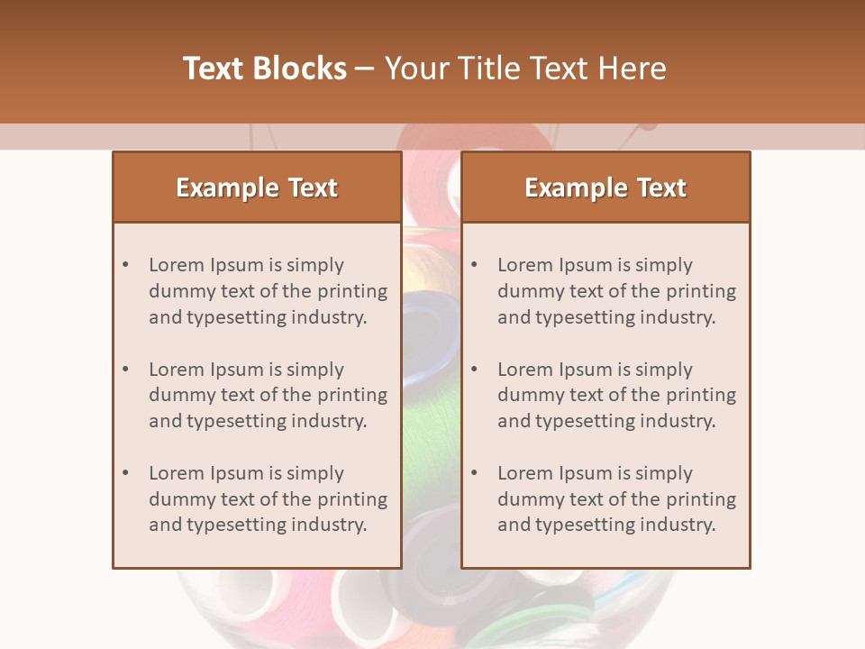 Blue Color Seamstress PowerPoint Template