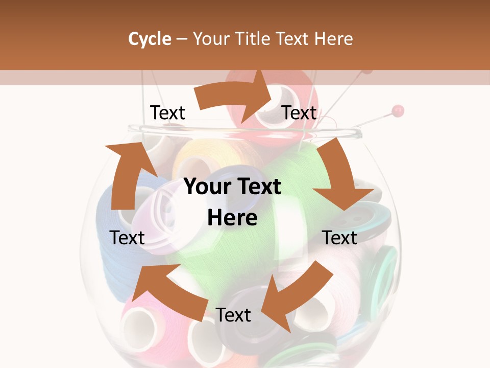 Blue Color Seamstress PowerPoint Template