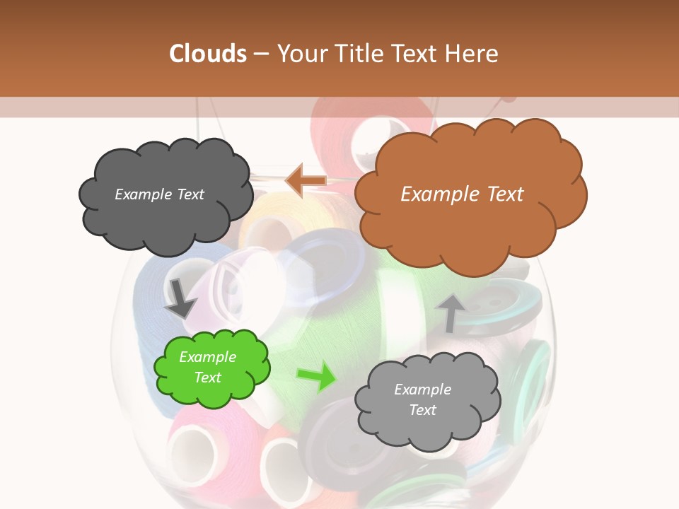 Blue Color Seamstress PowerPoint Template