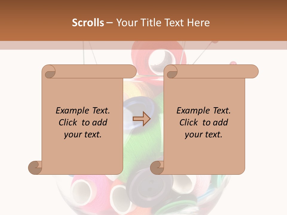 Blue Color Seamstress PowerPoint Template